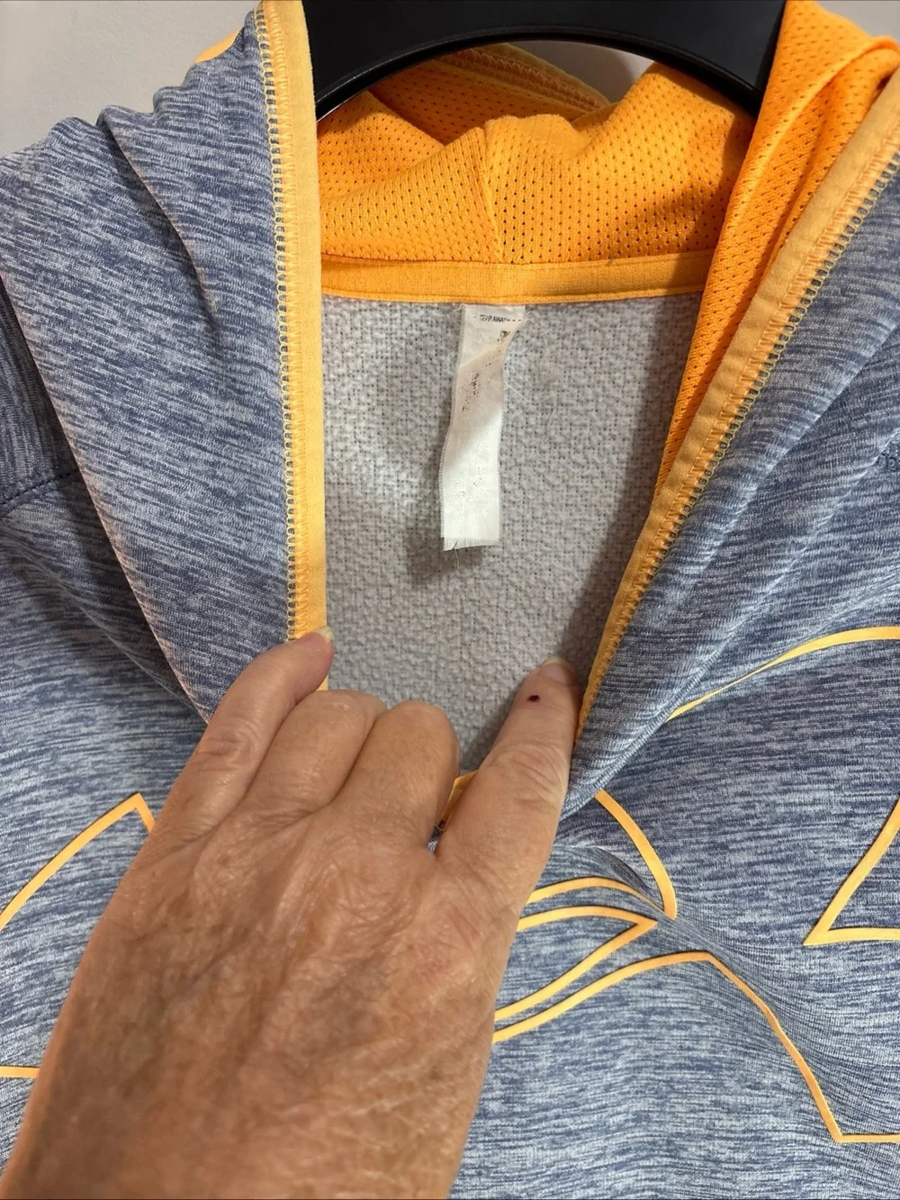 Under Armour Kids' blue & Yellow Logo Hoodie. 1251